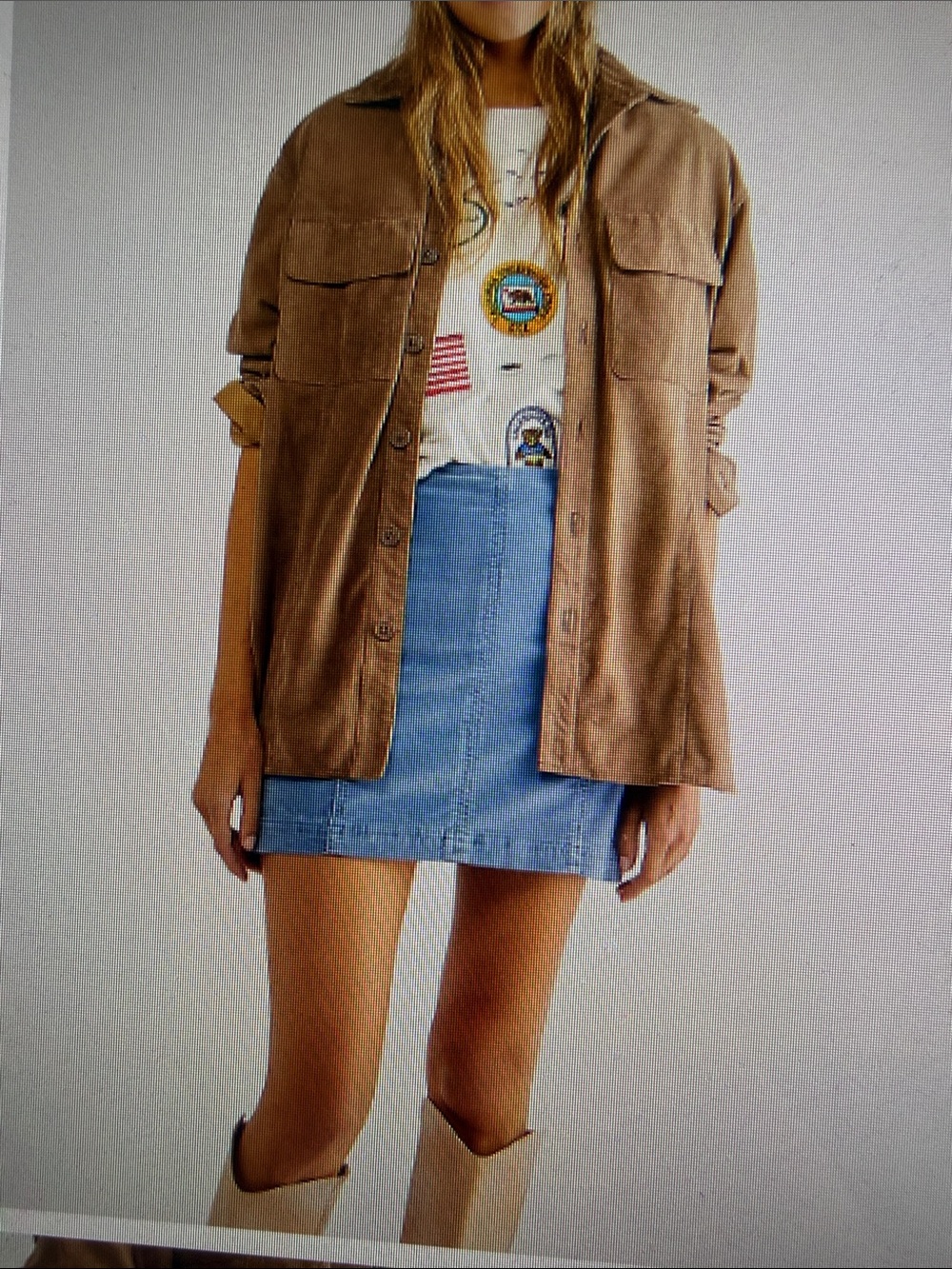 Free People Femme Cord Mini Skirt Back Zip Clean Lines Sexy Baddie Twee Mod 10 - Picture 4 of 14